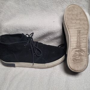 Strauss + Ramm Chukka Stylish Black Men's Leather Shoes Sneakers Streetwear